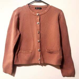 80s Charming  Embellished Cardigan Sweater With Pockets 0043